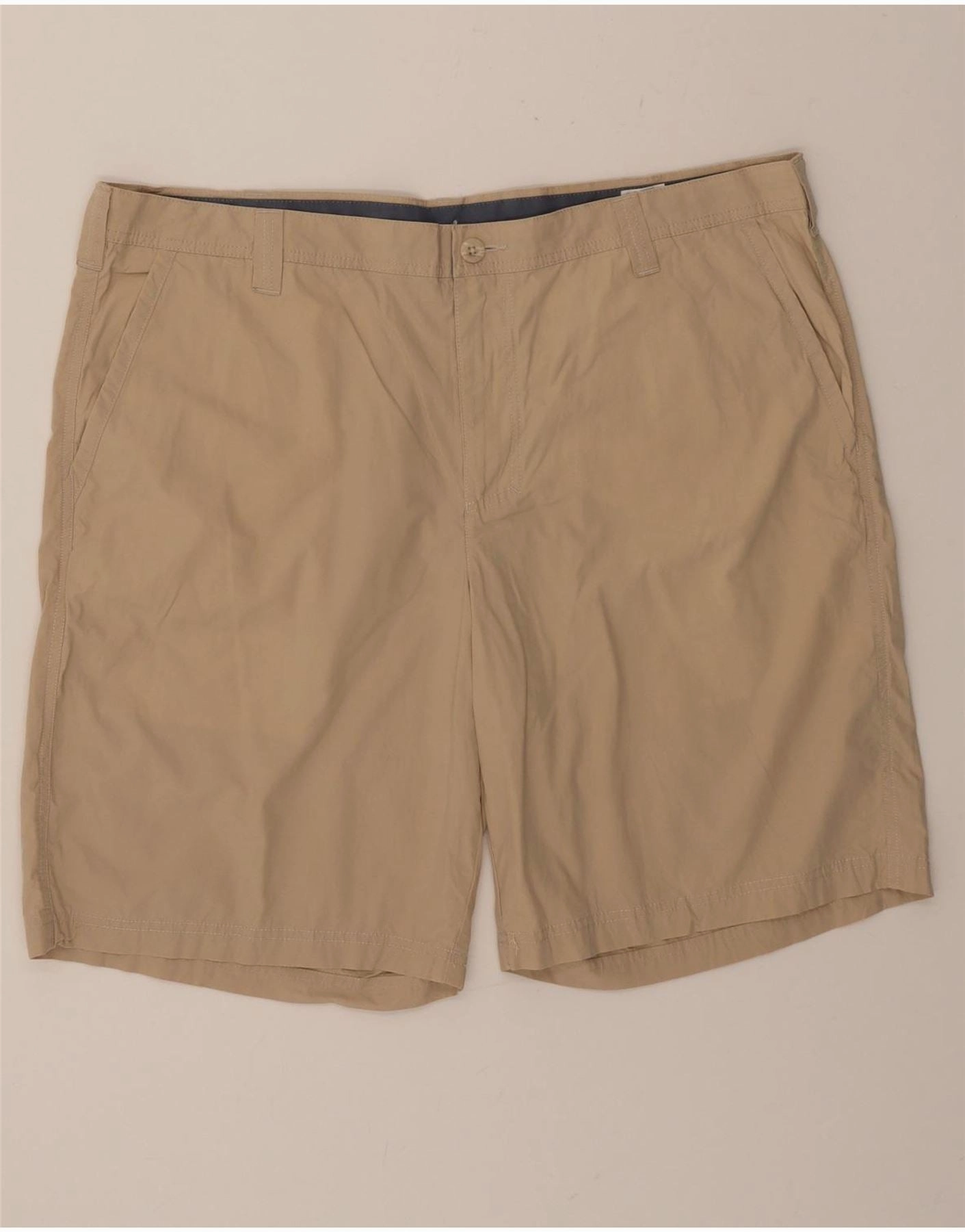 Comfort Tech COLUMBIA Mens Chino Shorts W42 2XL Beige Cotton