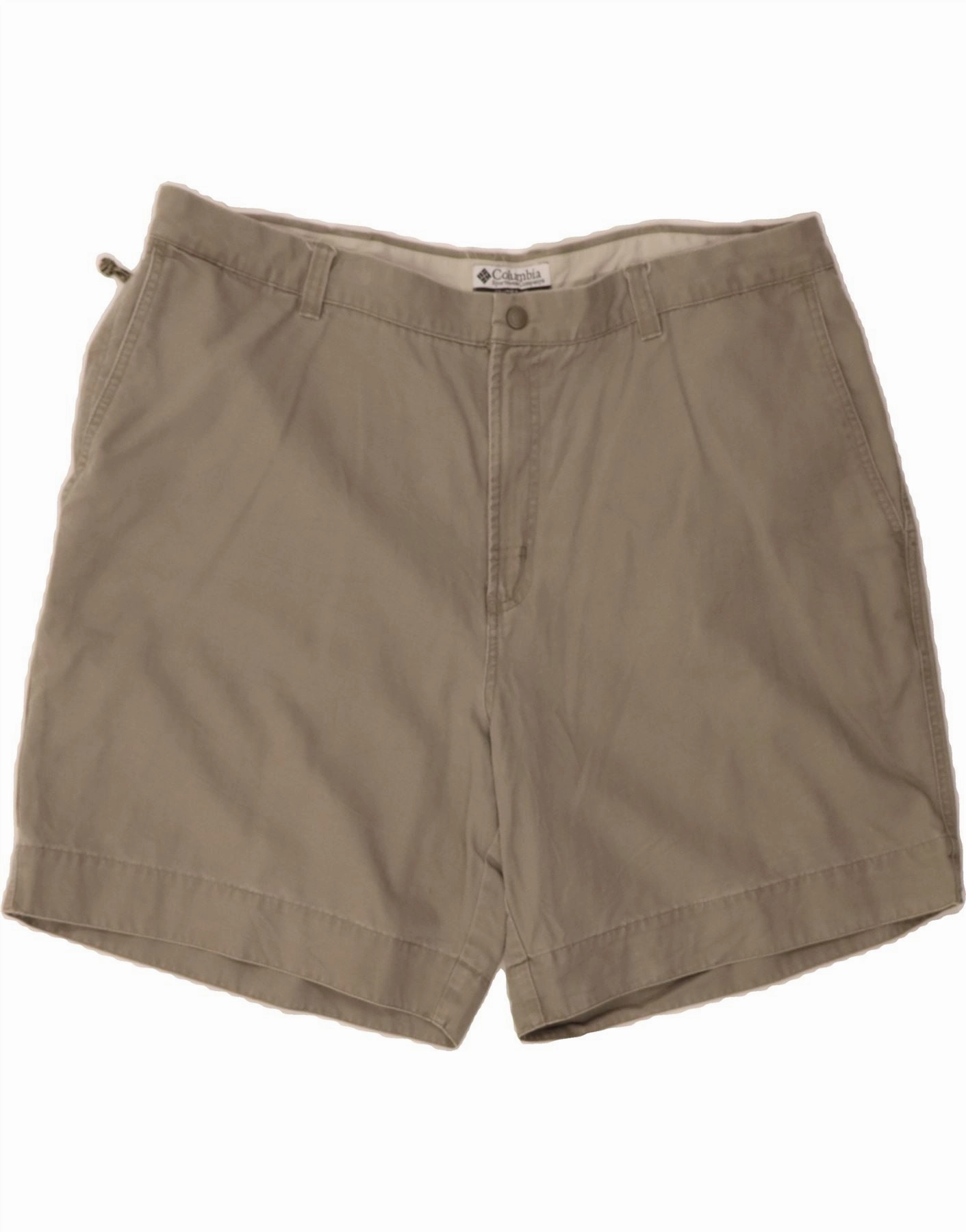 low waisted COLUMBIA Mens Chino Shorts W42 2XL Beige Cotton