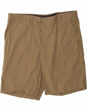 COLUMBIA Mens Chino Shorts W44 2XL Khaki Cotton Silicone Gripper Strips No Cling