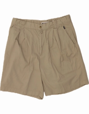 COLUMBIA Mens Pegged Chino Shorts W36 Large  Beige Cotton dance clothing Quick Fit Comfort