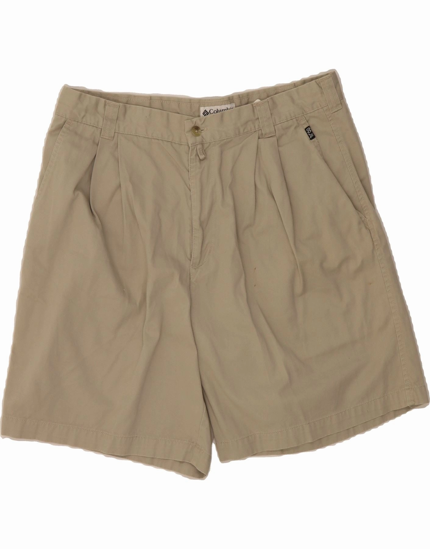 COLUMBIA Mens Pegged Chino Shorts W36 Large  Beige Cotton dance clothing Quick Fit Comfort