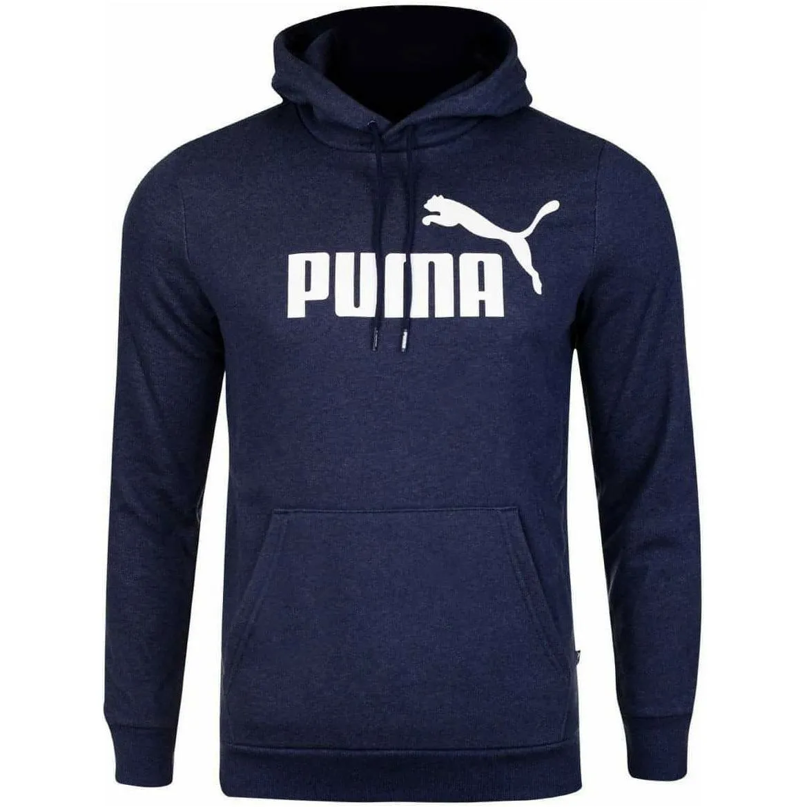 Puma Essential Heather Mens Training Hoody - Blue Feathery accents Distressed finish