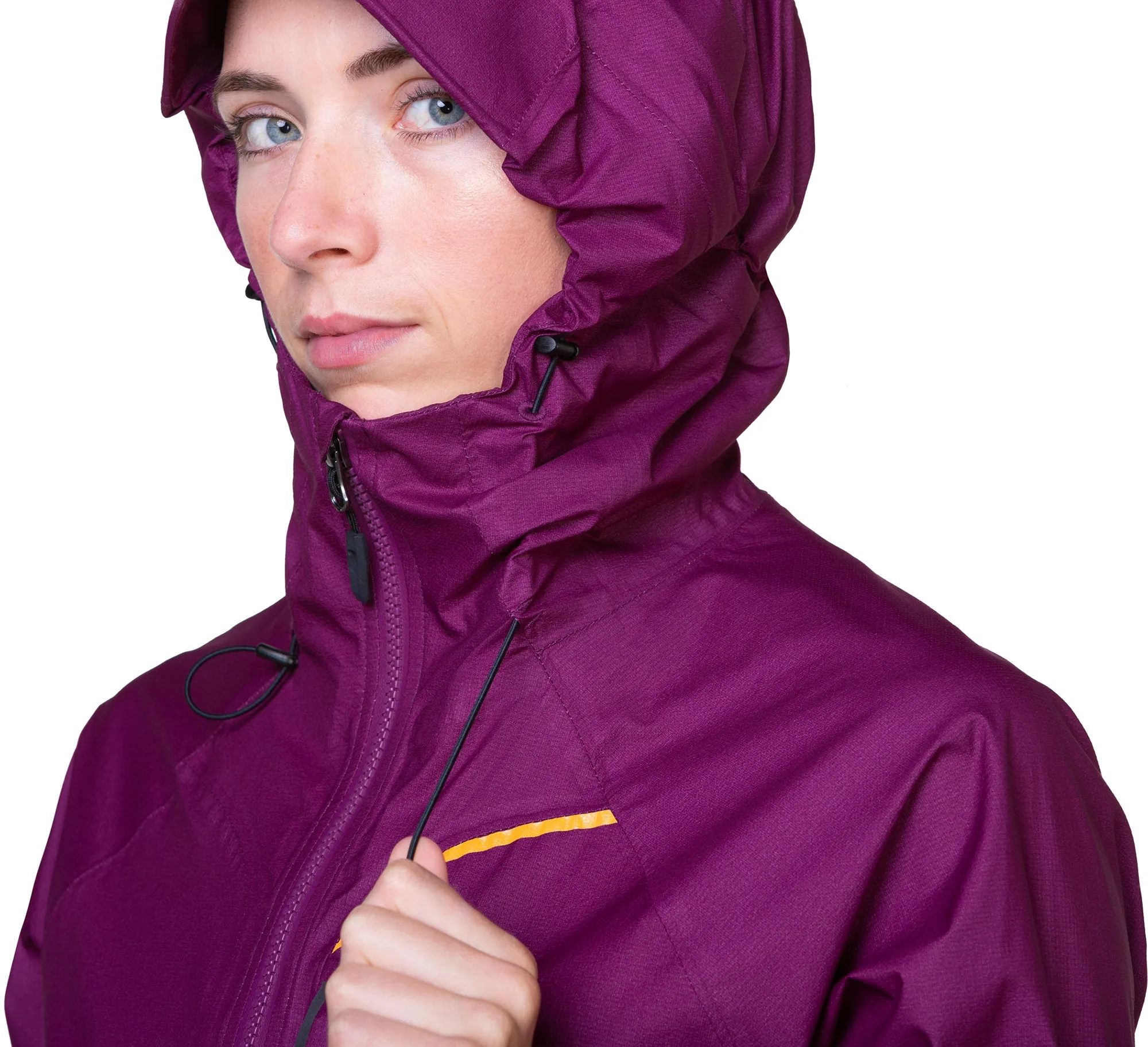 Ronhill Tech Fortify Waterproof Womens Running Jacket - Purple Taped Seams
