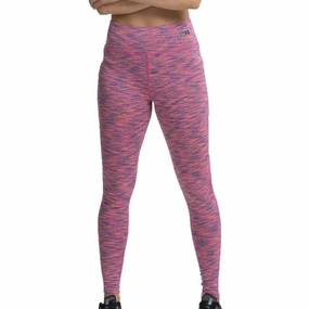 TCA SpaceKnit Premium Womens Long Running Tights - Pink For Adults City Walk