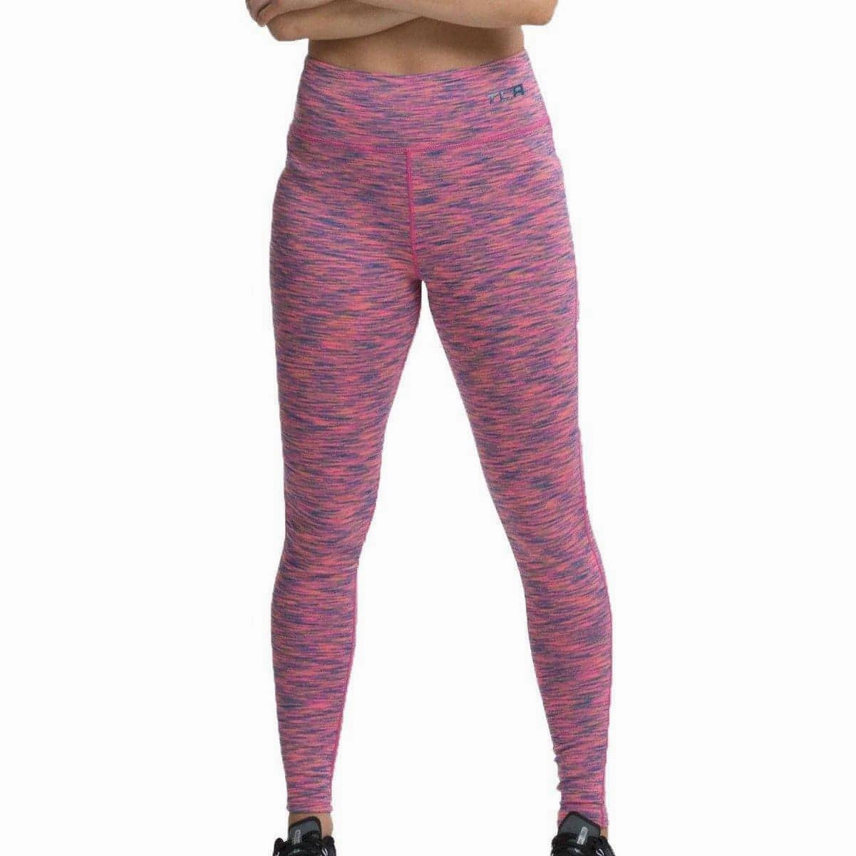 TCA SpaceKnit Premium Womens Long Running Tights - Pink Dance Practice Loose Fit Work Ready