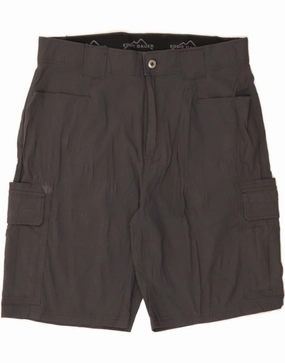 EDDIE BAUER Mens Cargo Shorts W38 XL Grey Nylon Easy Stretch Fit Sport Flex Fit