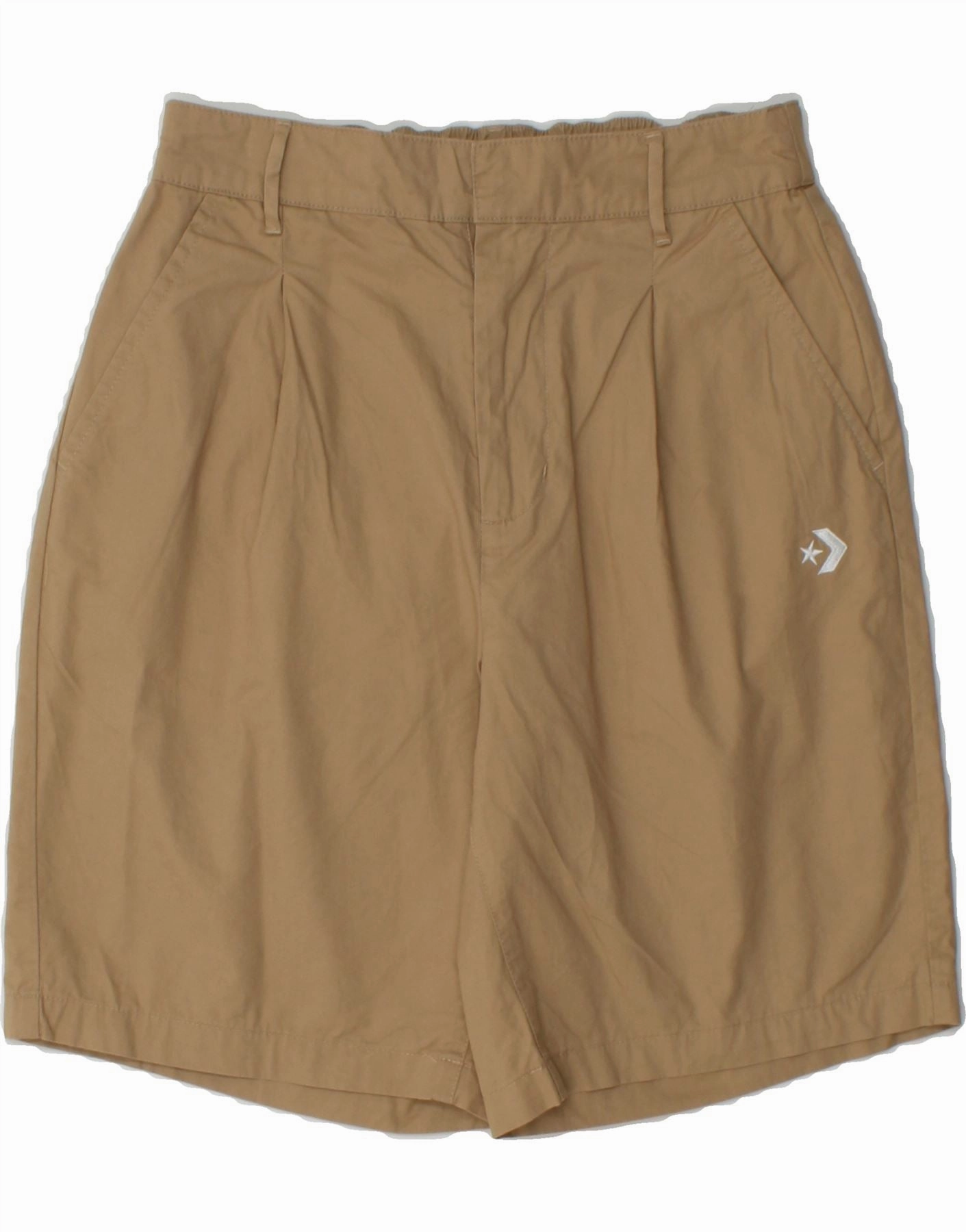 CONVERSE Mens Chino Shorts XS W26  Beige Cotton Easy Stretch Fit
