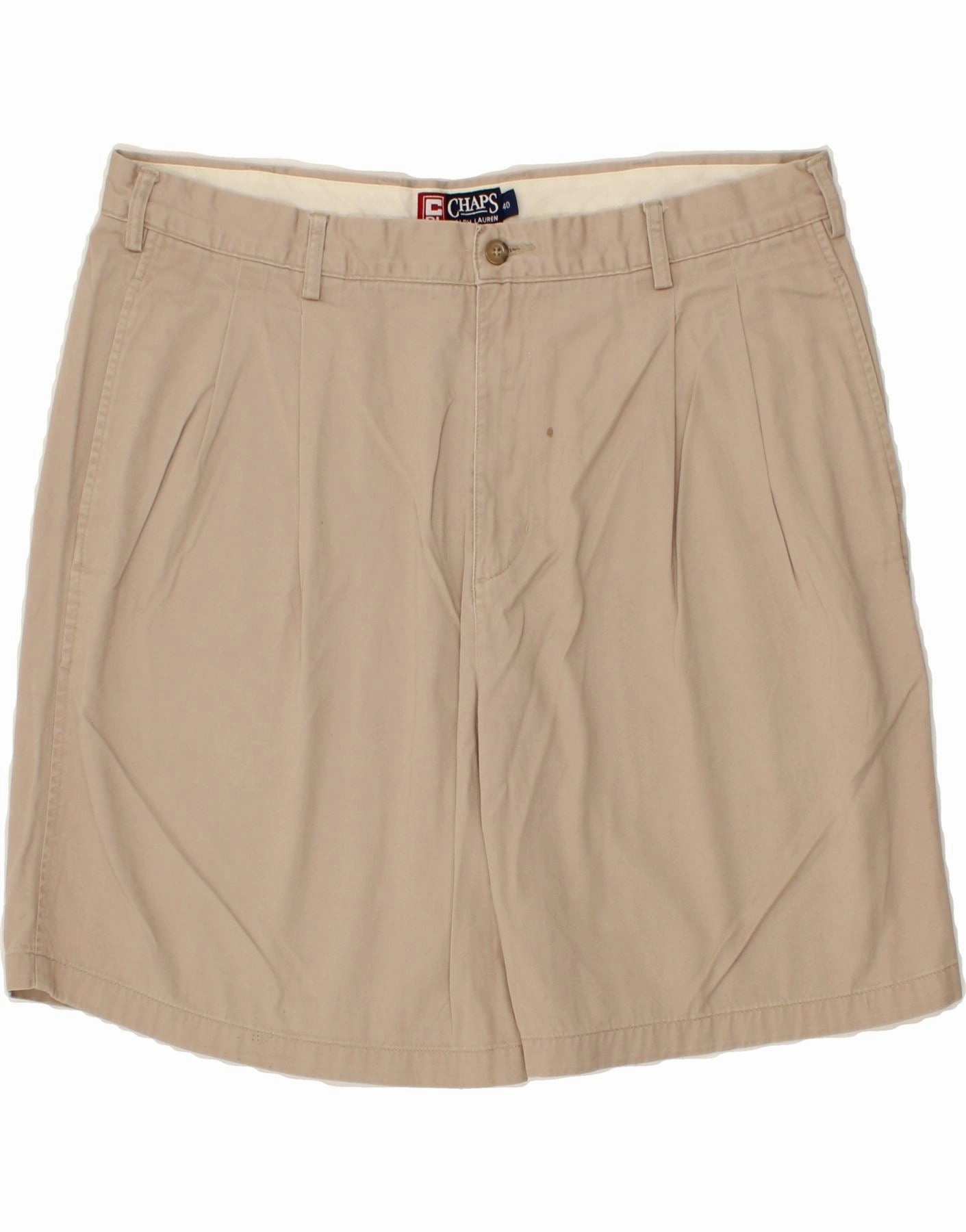 Motion Support CHAPS RALPH LAUREN Mens Chino Shorts W40 XL Beige Cotton