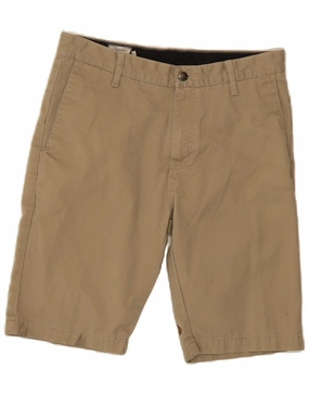 Travel Essential Freestyle Fit VOLCOM Mens Chino Shorts W31 Medium  Beige Cotton