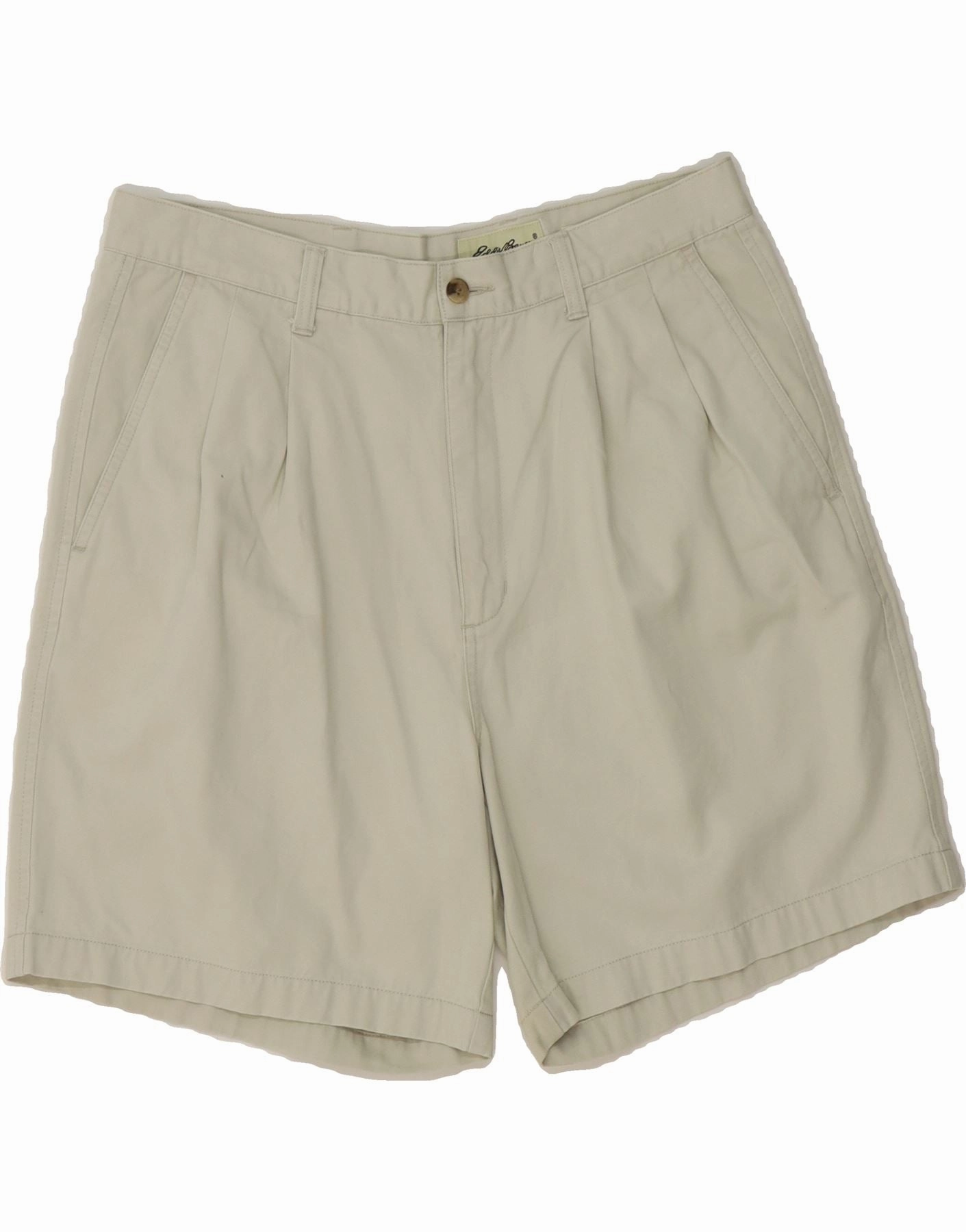 Wedding Gift EDDIE BAUER Mens Classic Fit Pegged Chino Shorts W34 Large Off White