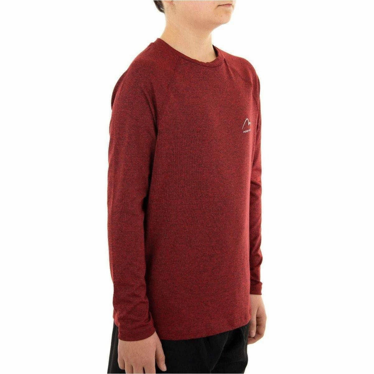 More Mile Train To Run Boys Long Sleeve Running Top - Red Sophisticated size venue