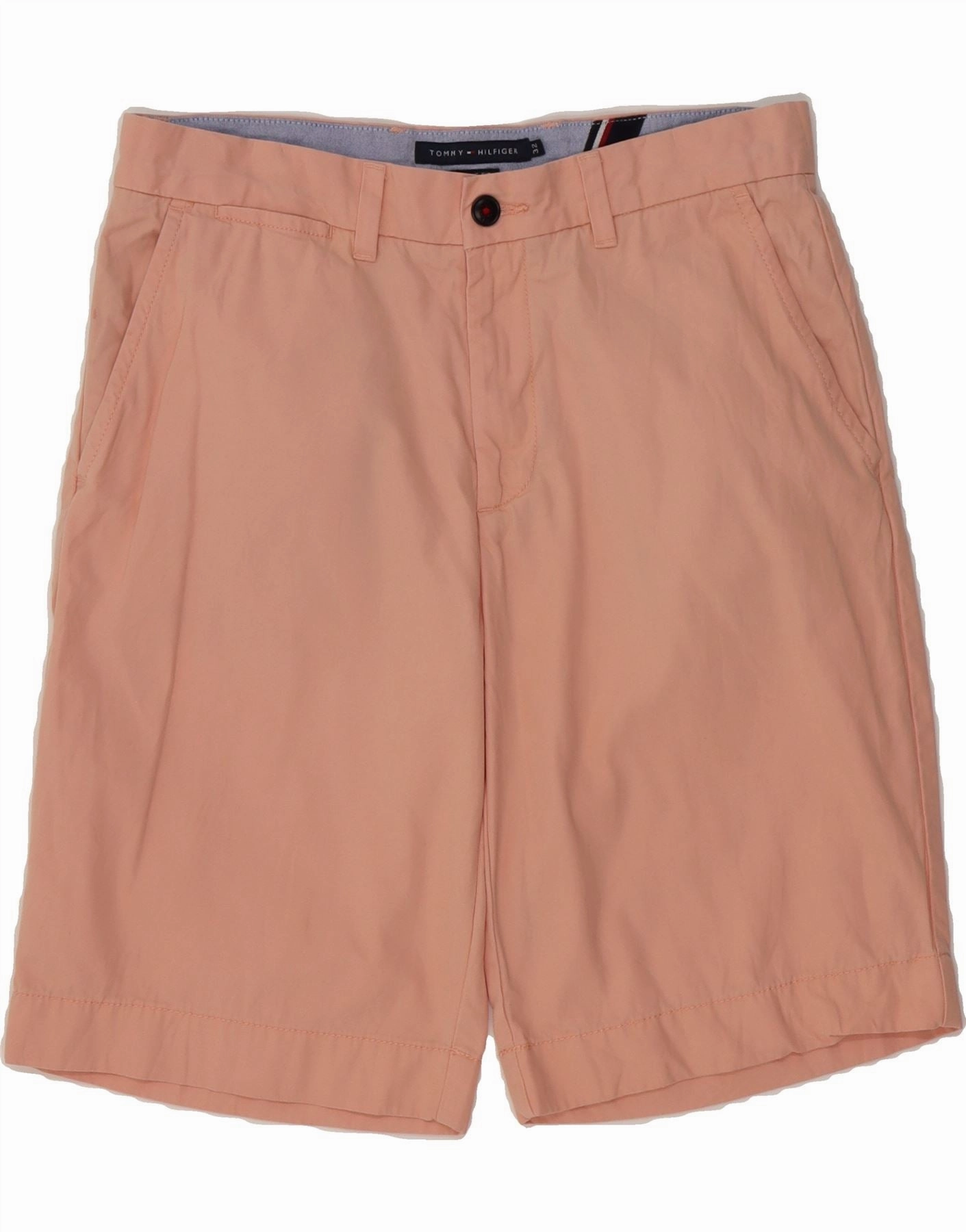 TOMMY HILFIGER Mens Classic Fit Chino Shorts W32 Medium Pink Cotton fade resistant color