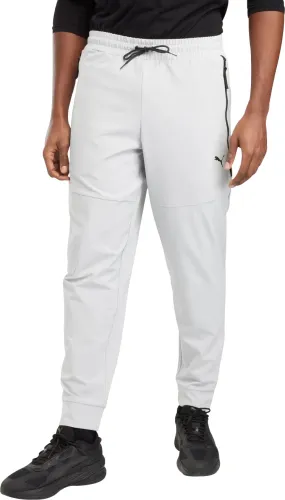 Puma Tech Woven Mens Track Pants - Grey ElasticCuffs Street Ready