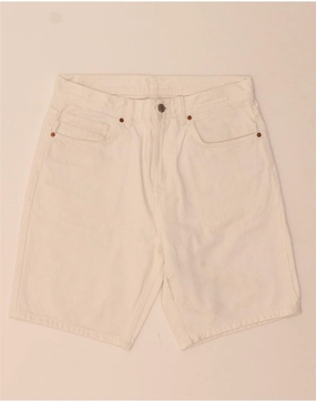 ZARA Mens Denim Shorts EU 40 Medium W32  White Functional Stretch Outdoor Ready