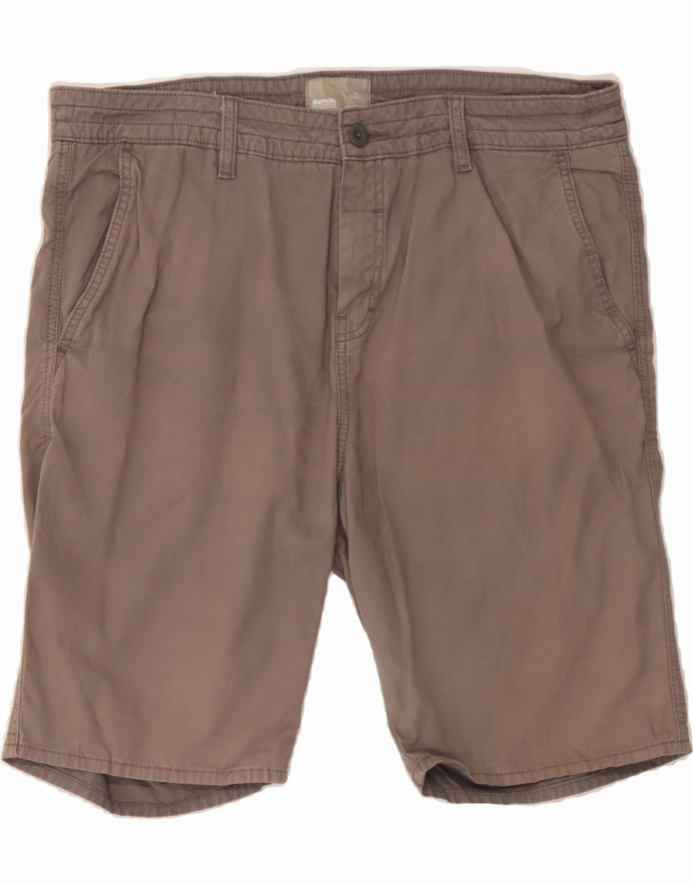 fashion industry Mid - rise BENCH Mens Casual Shorts W36 Large Grey Cotton