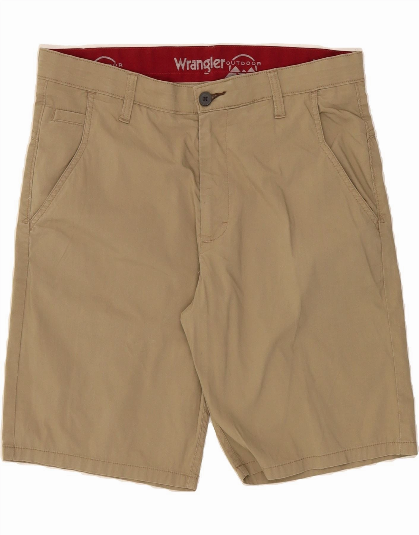 Unisex style WRANGLER Mens Chino Shorts W33 Medium  Beige Cotton