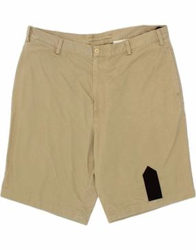 NAUTICA Mens Clipper Relaxed Fit Chino Shorts W42 2XL Beige Cotton Chill Breeze Fit