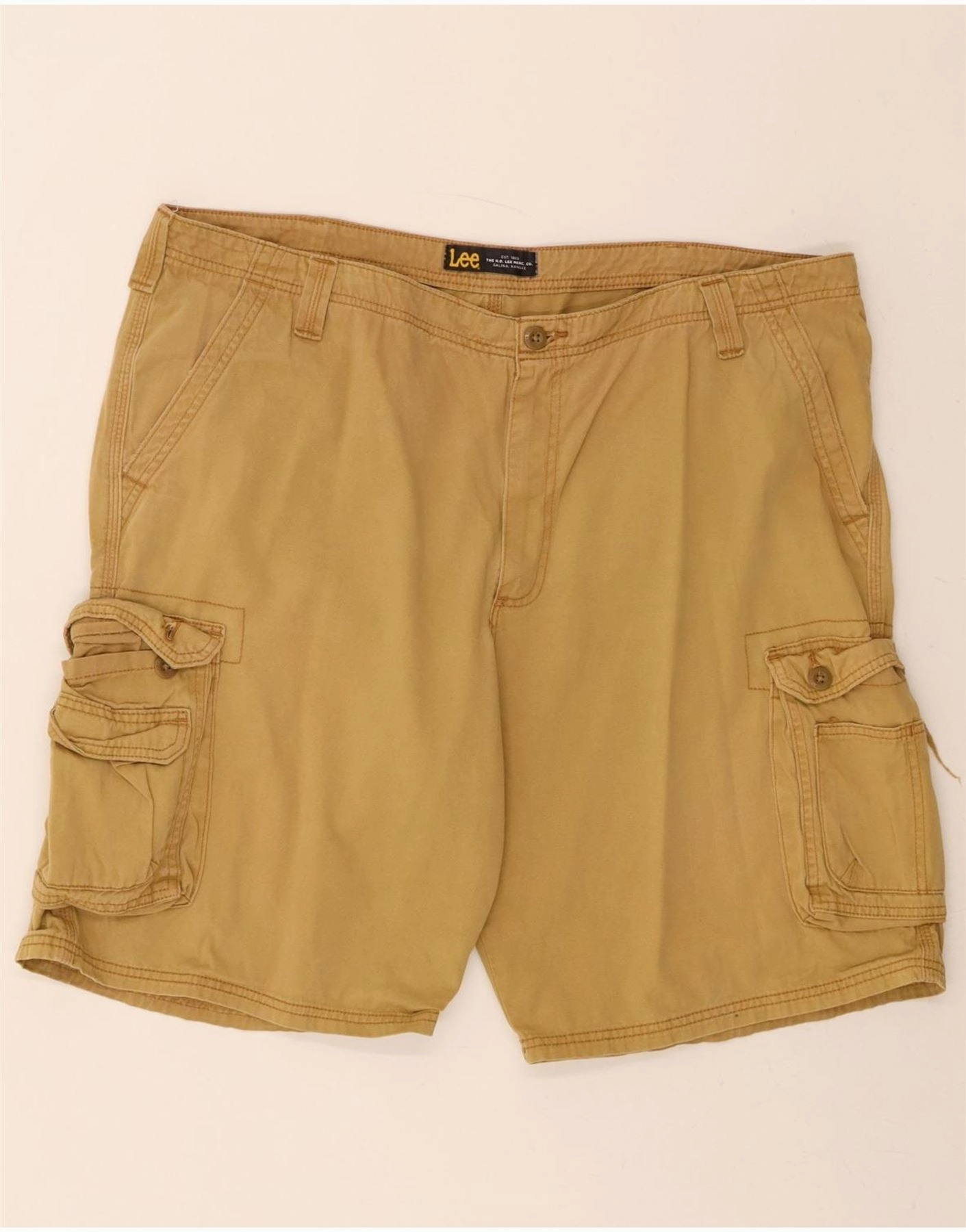 floral shorts LEE Mens Cargo Shorts W42 2XL Beige Cotton