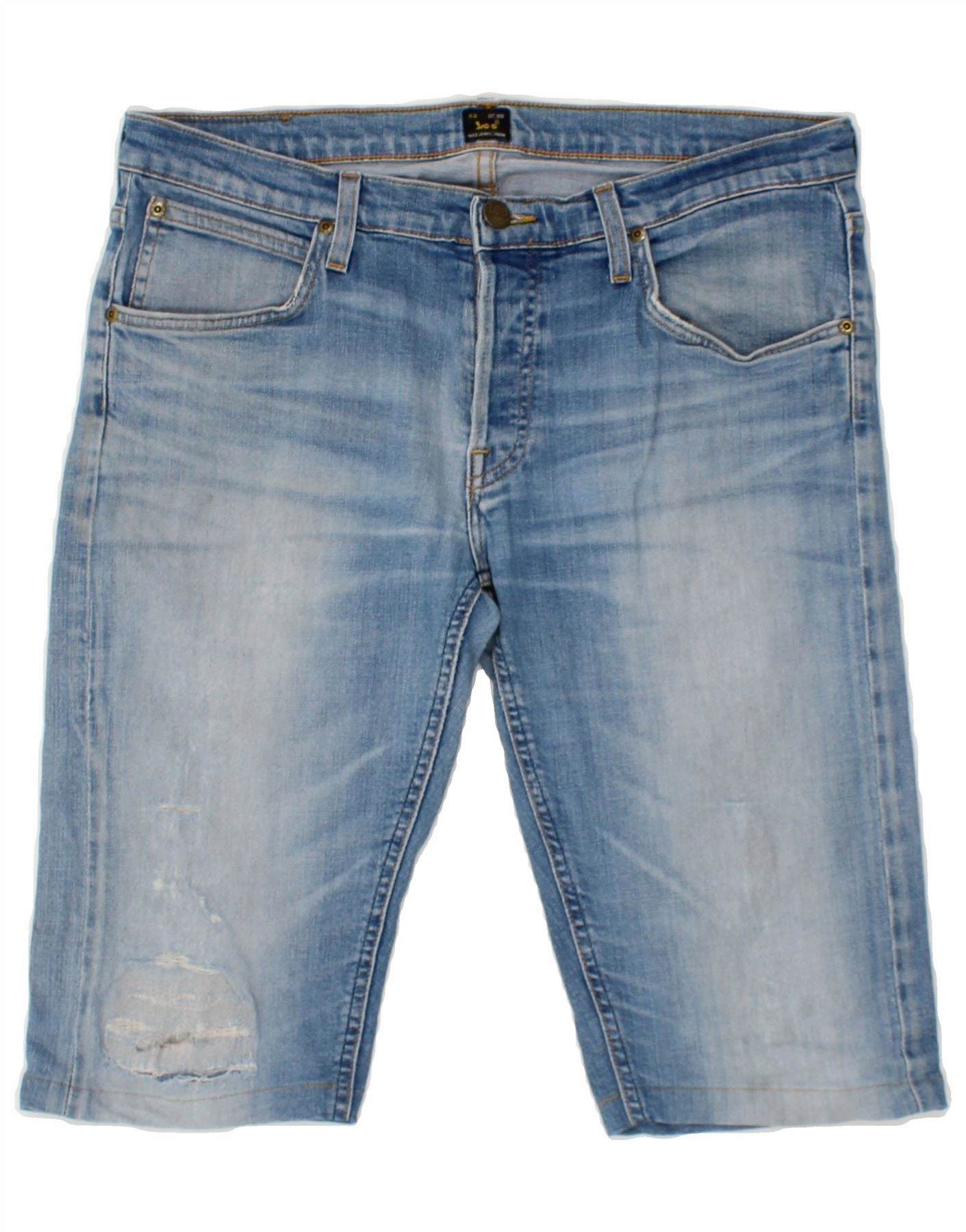 Easy Style LEE Mens Copen Denim Shorts W34 Large  Blue Cotton