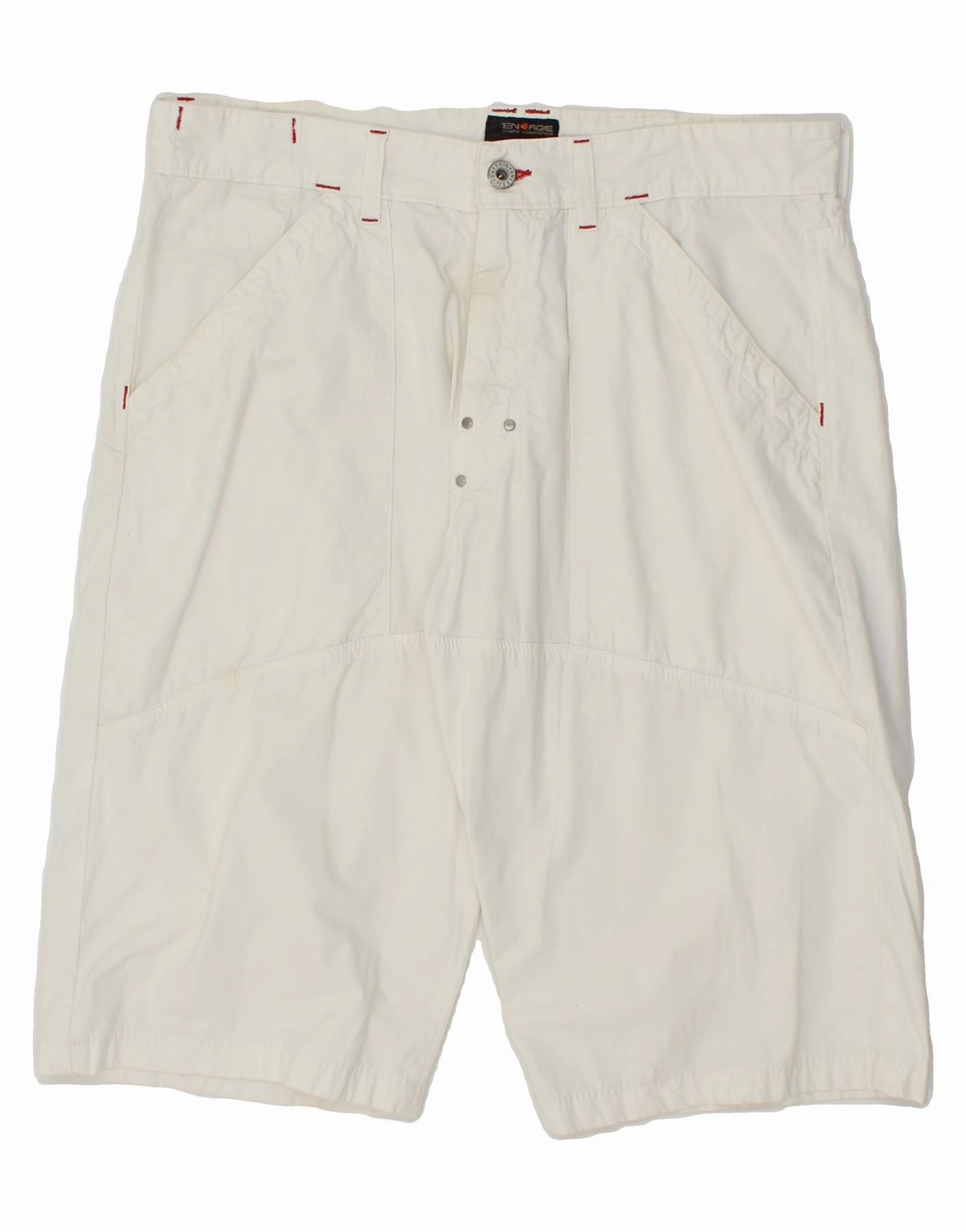Stretchable jumpsuit ENERGIE Mens Chino Shorts W32 Medium White Cotton