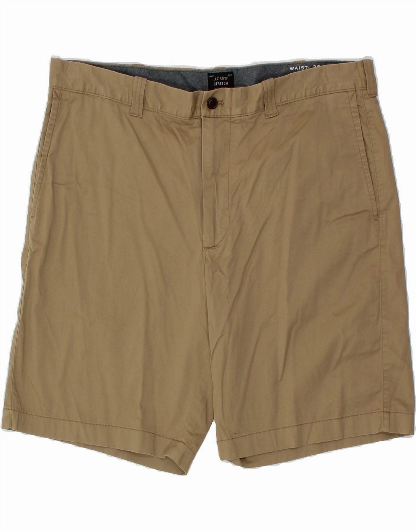 J. CREW Mens Chino Shorts W36 Large Beige Cotton Relaxed Fit Formal Wear