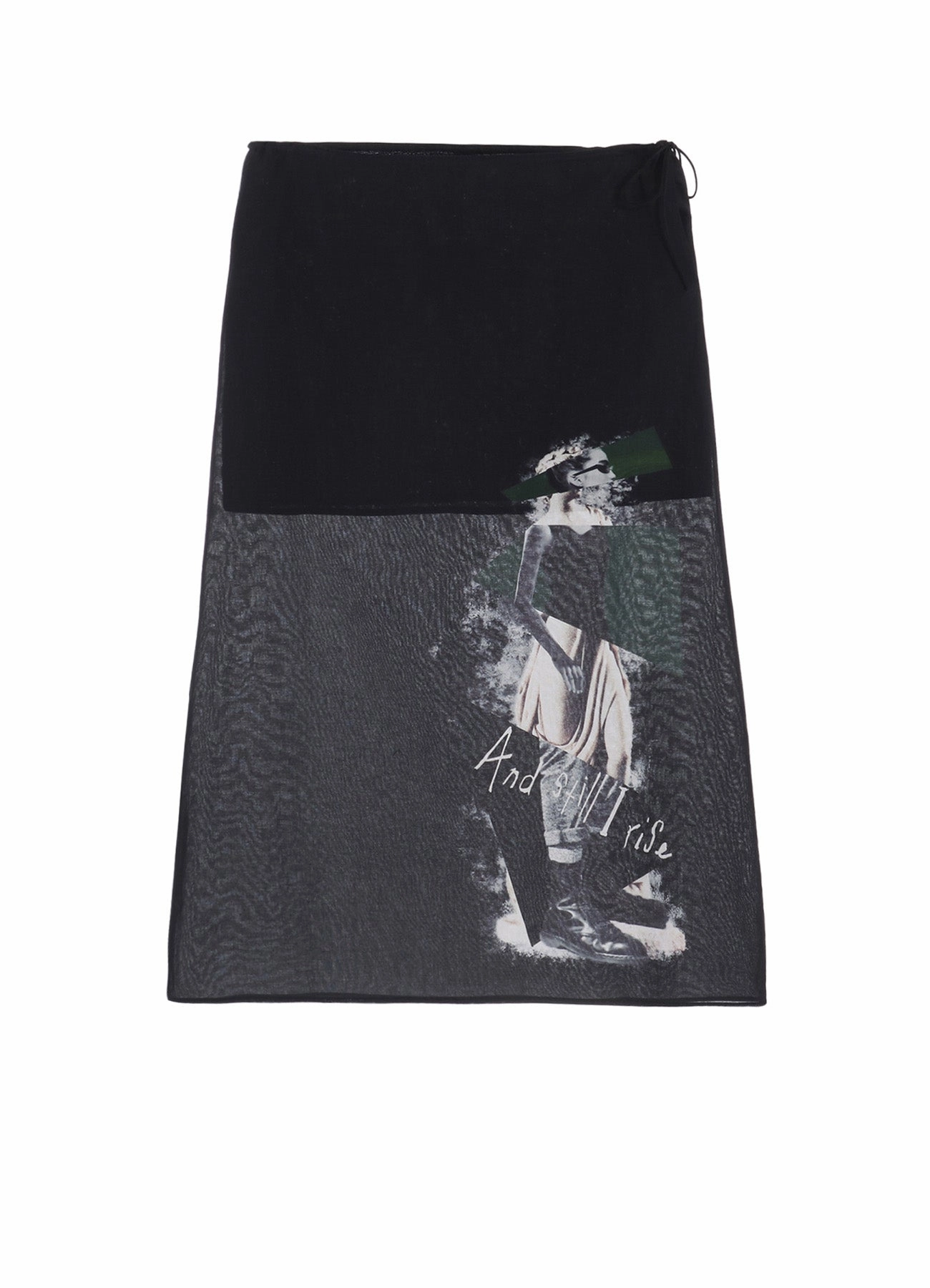 Reinforced Pockets STATUE COLLAGE WAIST STRING SKIRT