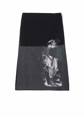 Reinforced Pockets STATUE COLLAGE WAIST STRING SKIRT