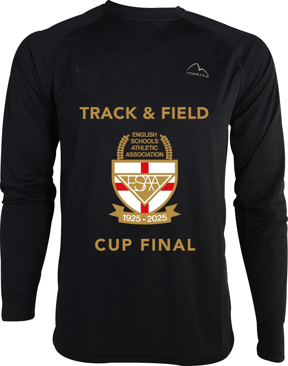Casual Essential Wear More Mile Vision ESAA Cup Final Long Sleeve Running Top - Black