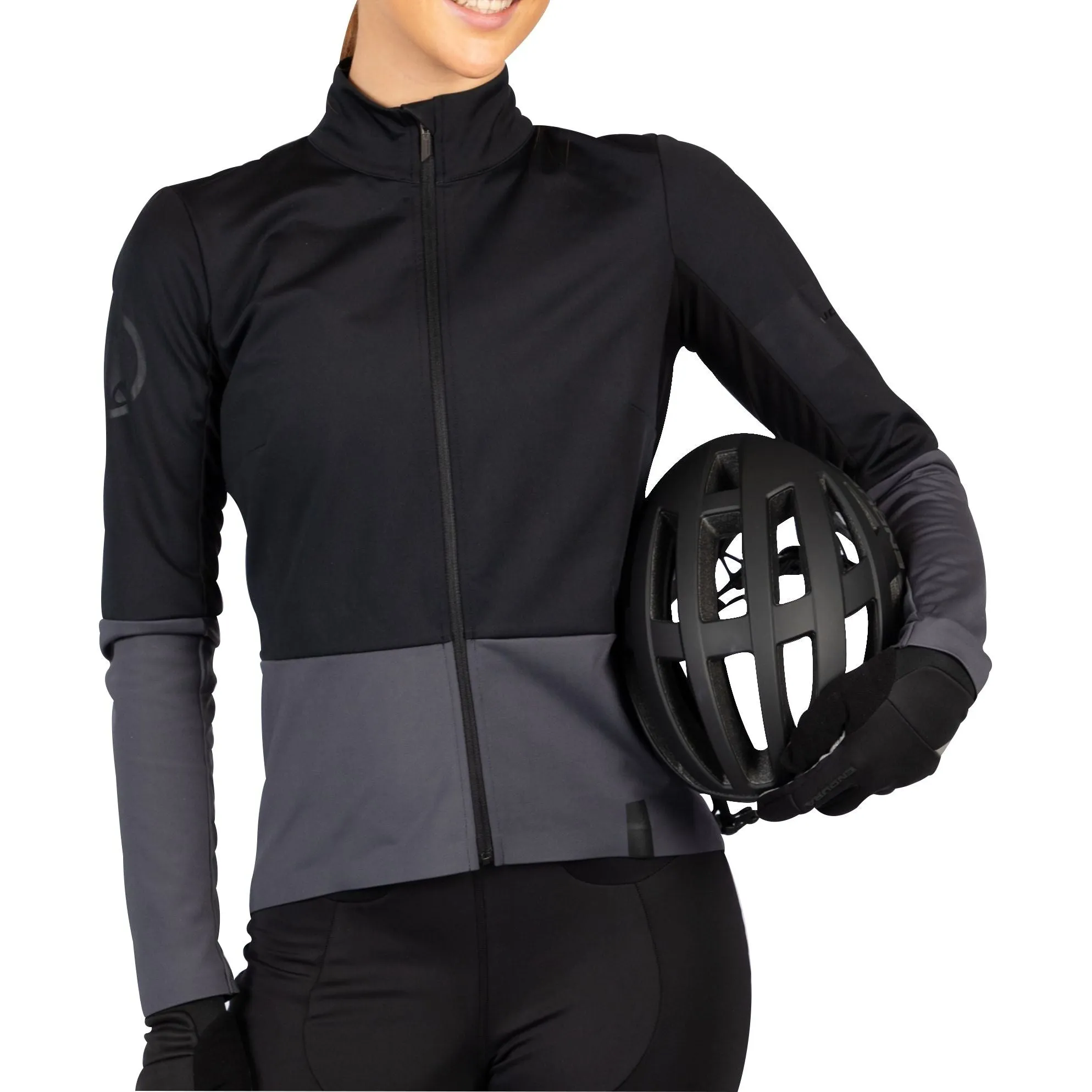Light Layer Endura FS260-Jetstream Long Sleeve Womens Cycling Jersey - Black