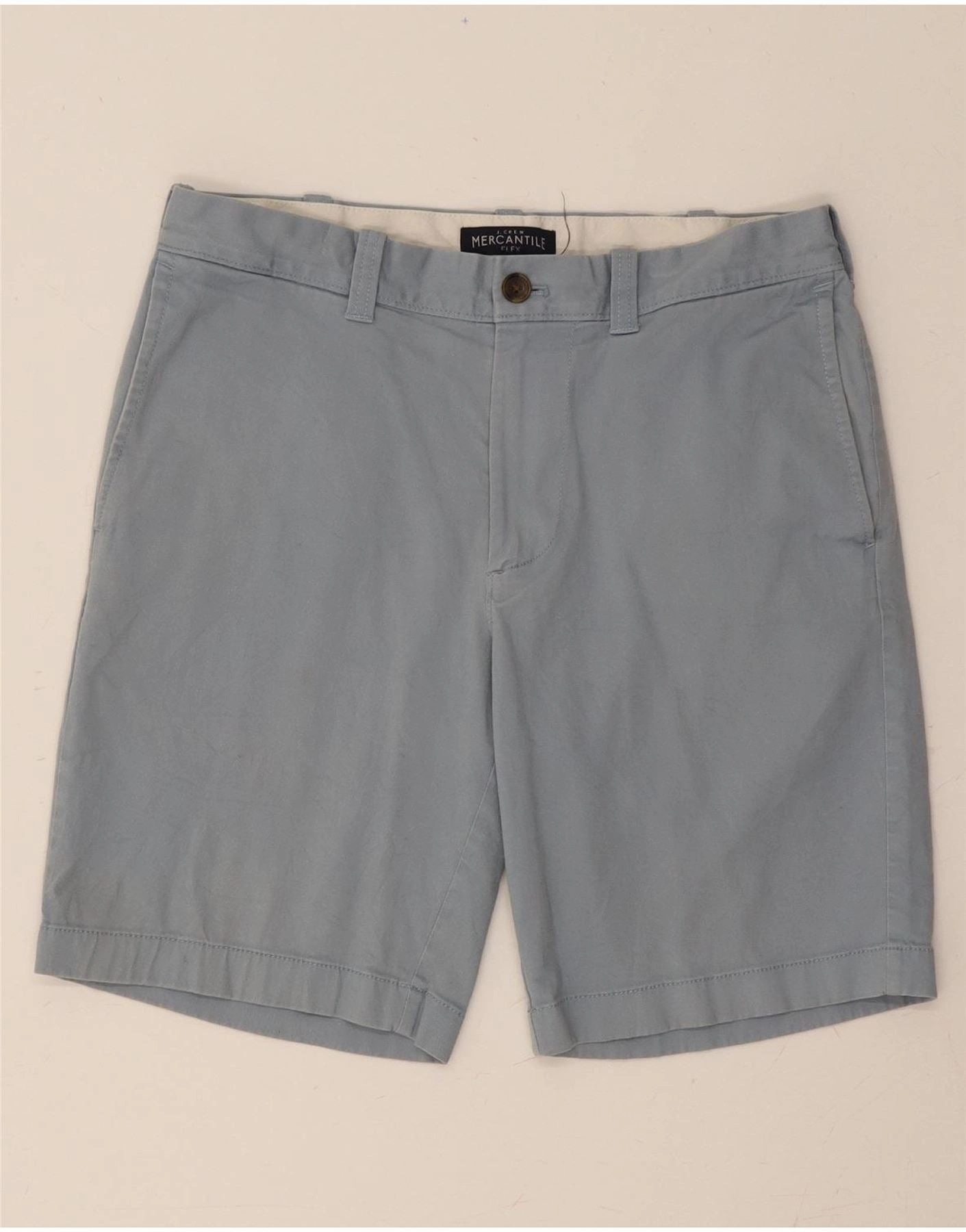On-The-Go Style J. CREW Mens Mercantile Chino Shorts W30 Medium  Blue Cotton
