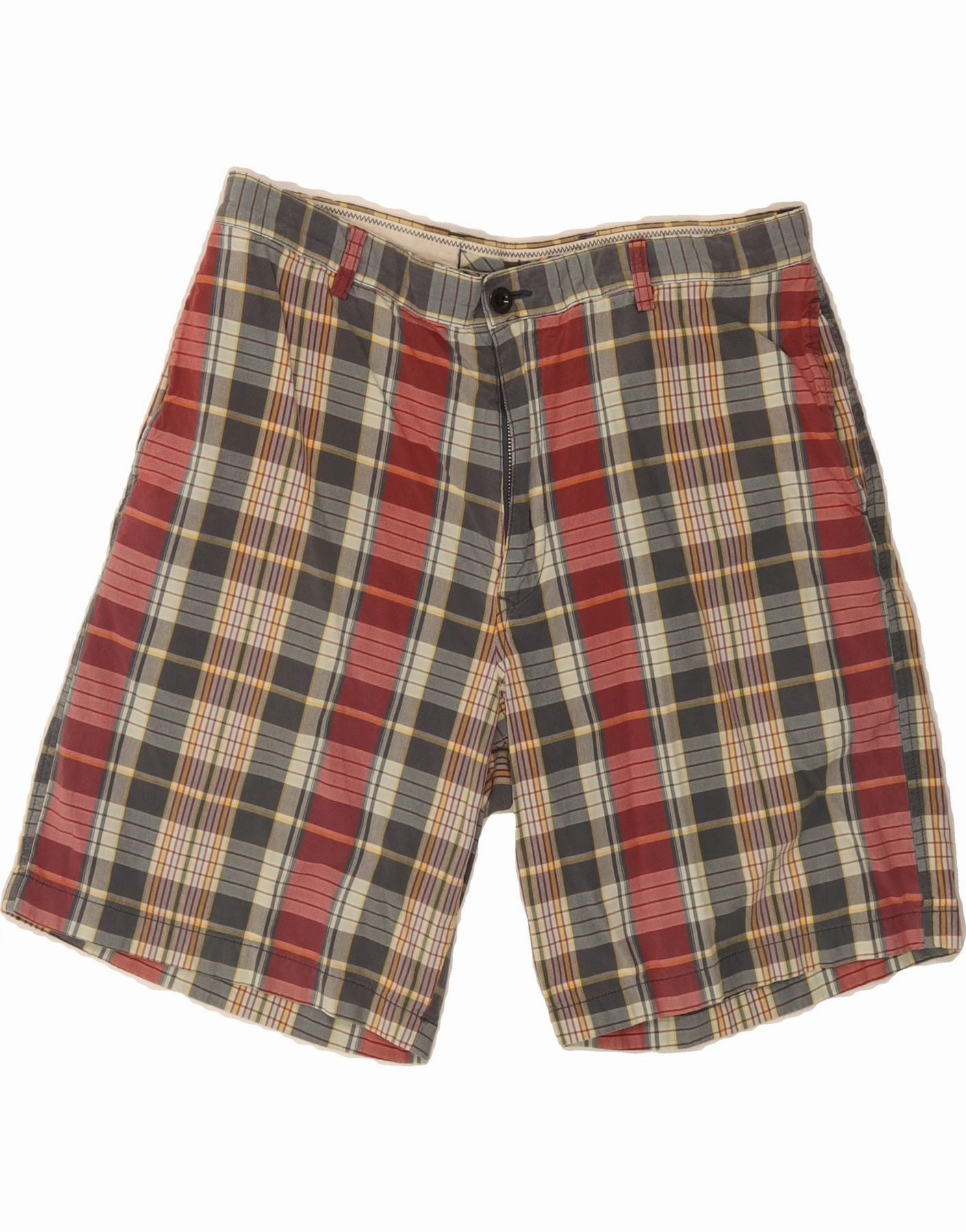 NAUTICA Mens Clipper Chino Shorts W36 Large Multicoloured Check Comfort Stretch Fit