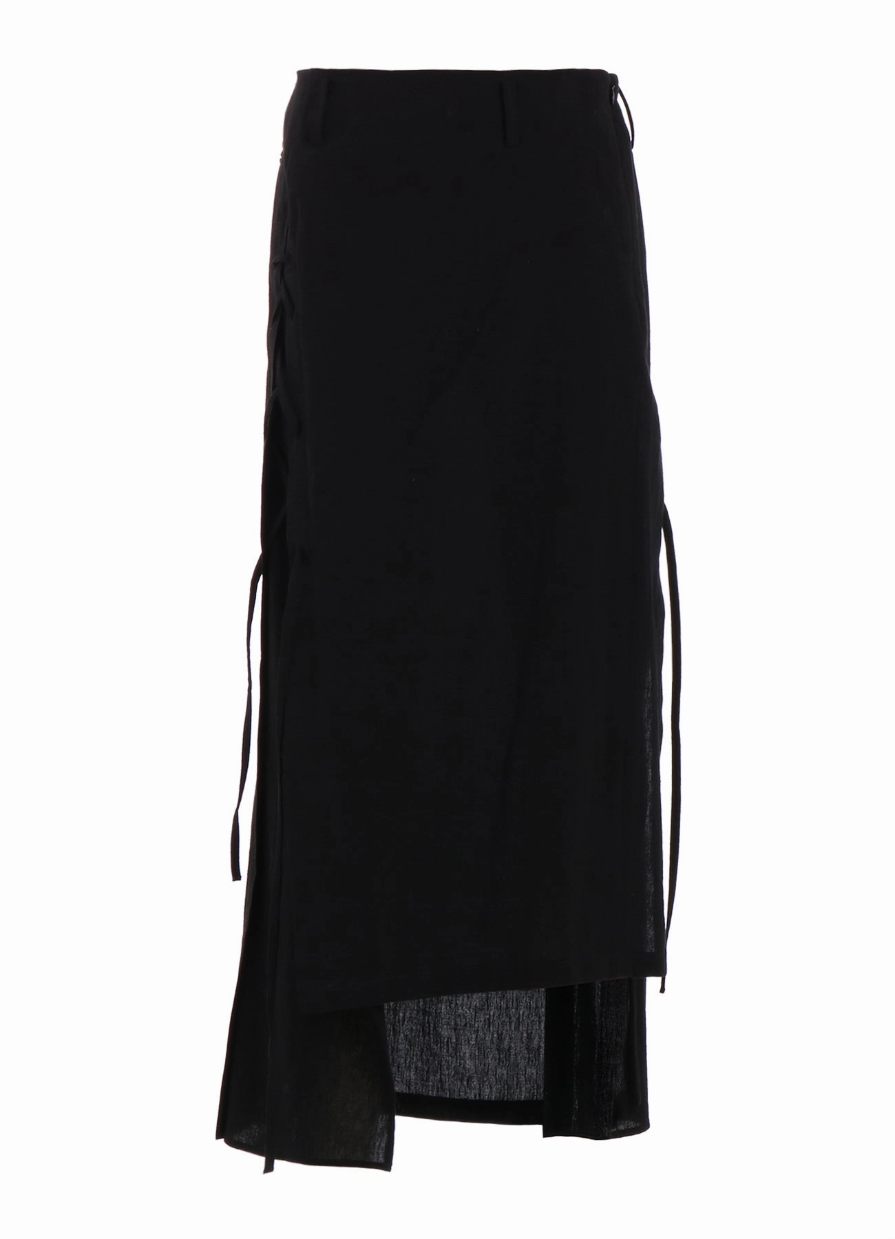 Lounge-friendly MUSLIN LACE-UP LONG SKIRT
