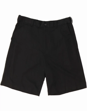 IZOD Mens Chino Shorts W34 Large Black Polyester Sweat Wicking Technology Pocket Reinforcement