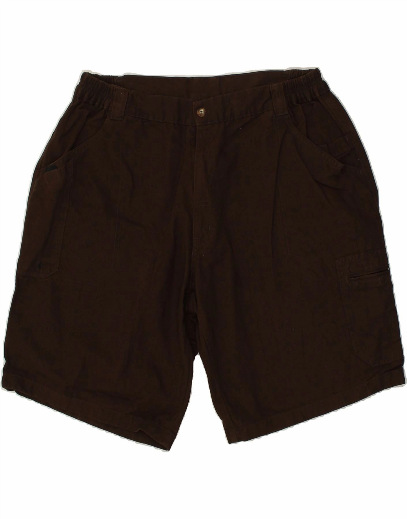 DECATHLON Mens Cargo Shorts 2XL W40 Brown Cotton Anti Static Treatment