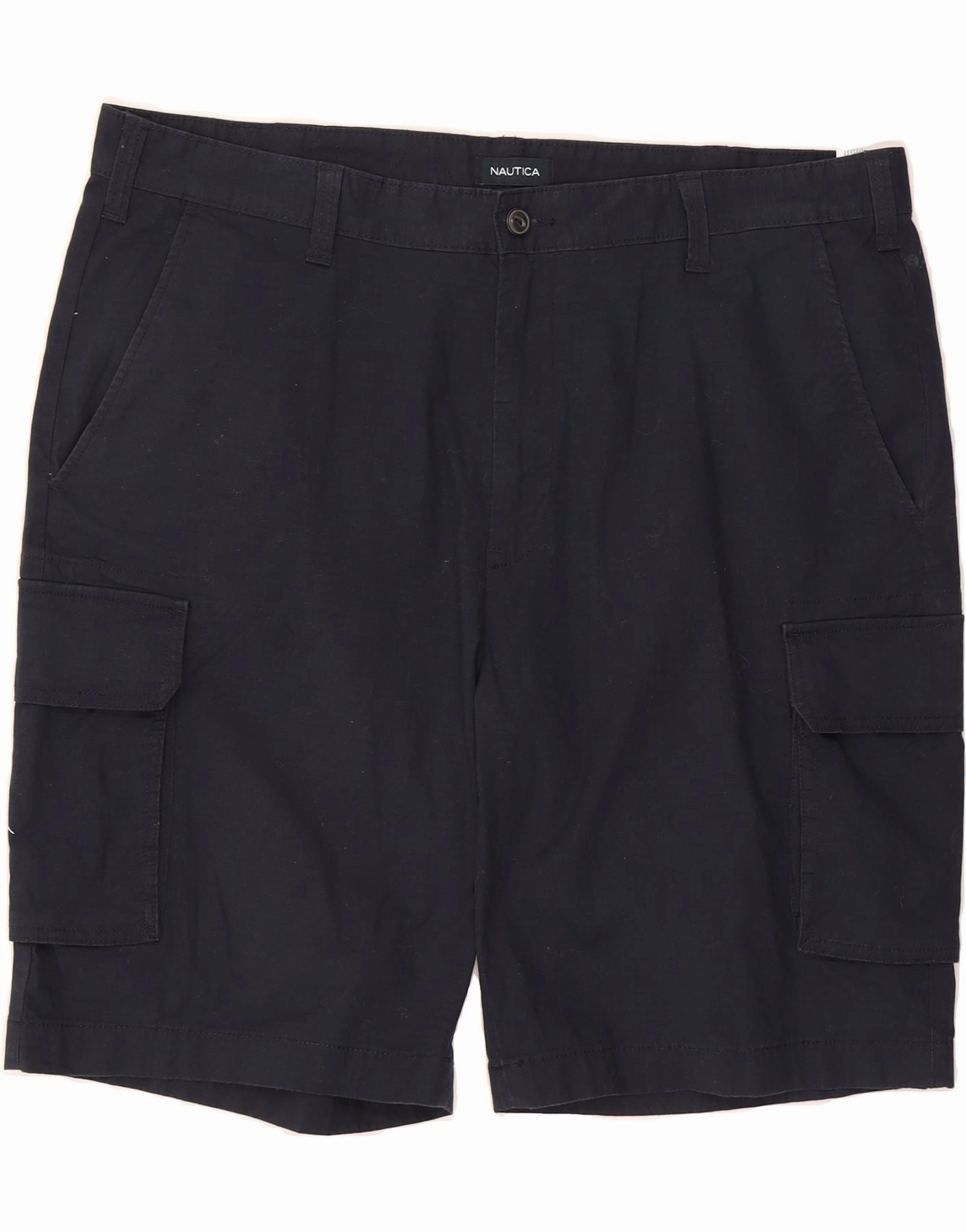 Anti Friction Seams NAUTICA Mens Cargo Shorts W40 XL  Navy Blue Cotton