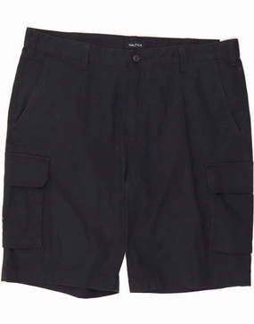 Anti Friction Seams NAUTICA Mens Cargo Shorts W40 XL  Navy Blue Cotton