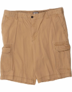 Fun Patterns IZOD Mens Cargo Shorts W40 XL Beige Cotton