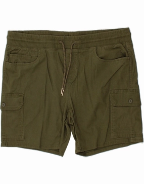 Flexible stretch IZOD Mens Cargo Shorts XL W38  Khaki Cotton