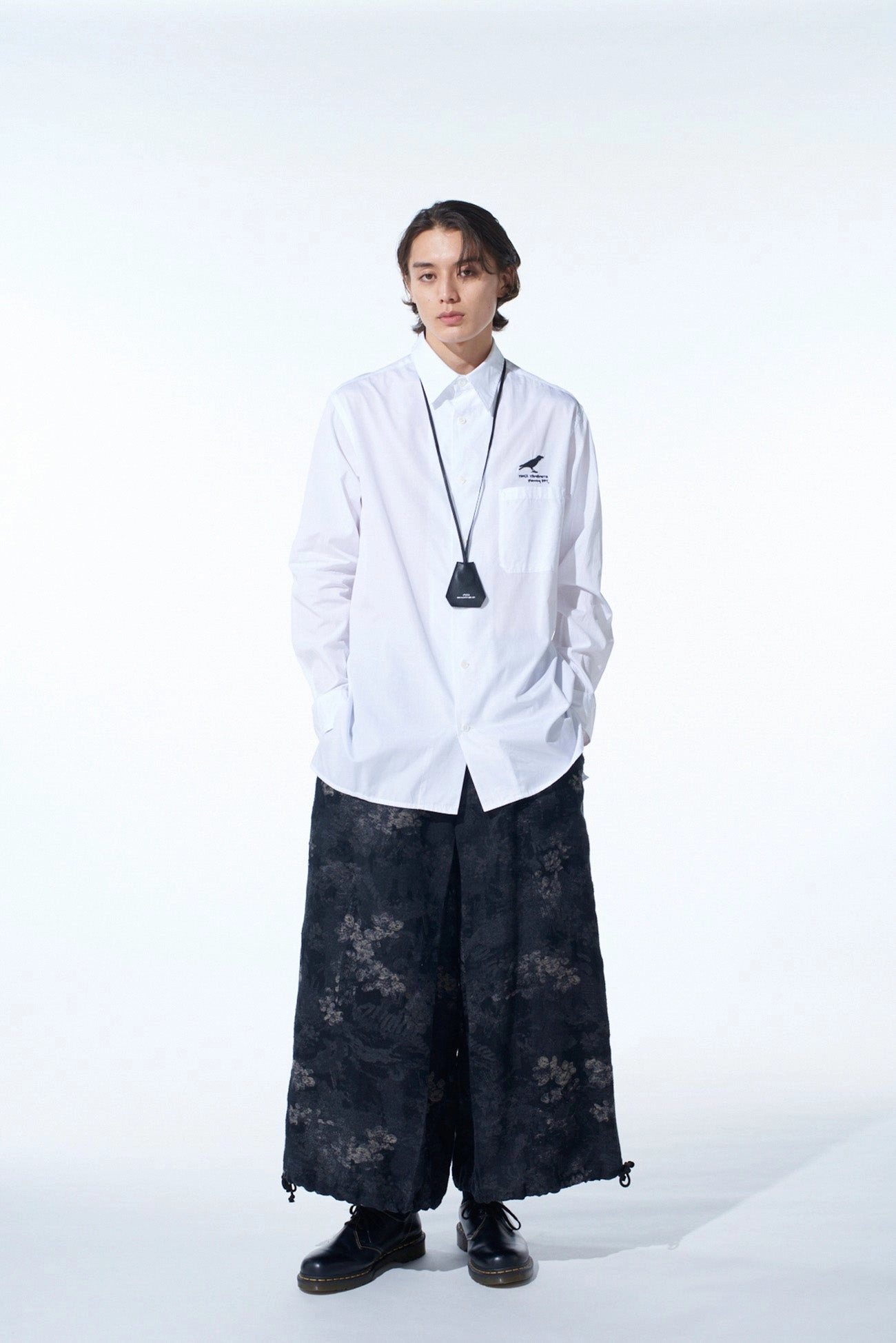 Fresh Fit FADED FLORAL JACQUARD HAKAMA BALLOON PANTS