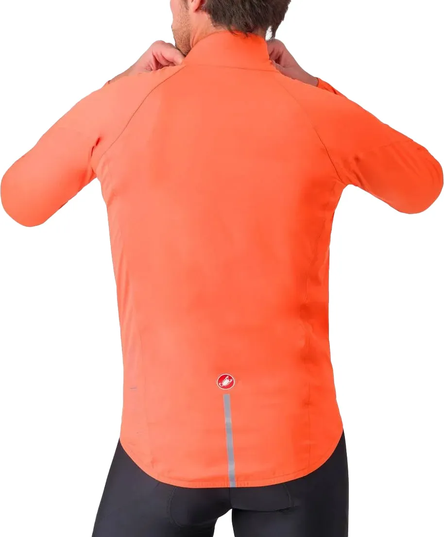 Castelli Emergency 3 Rain Mens Cycling Jacket - Orange Noise Free Fabric