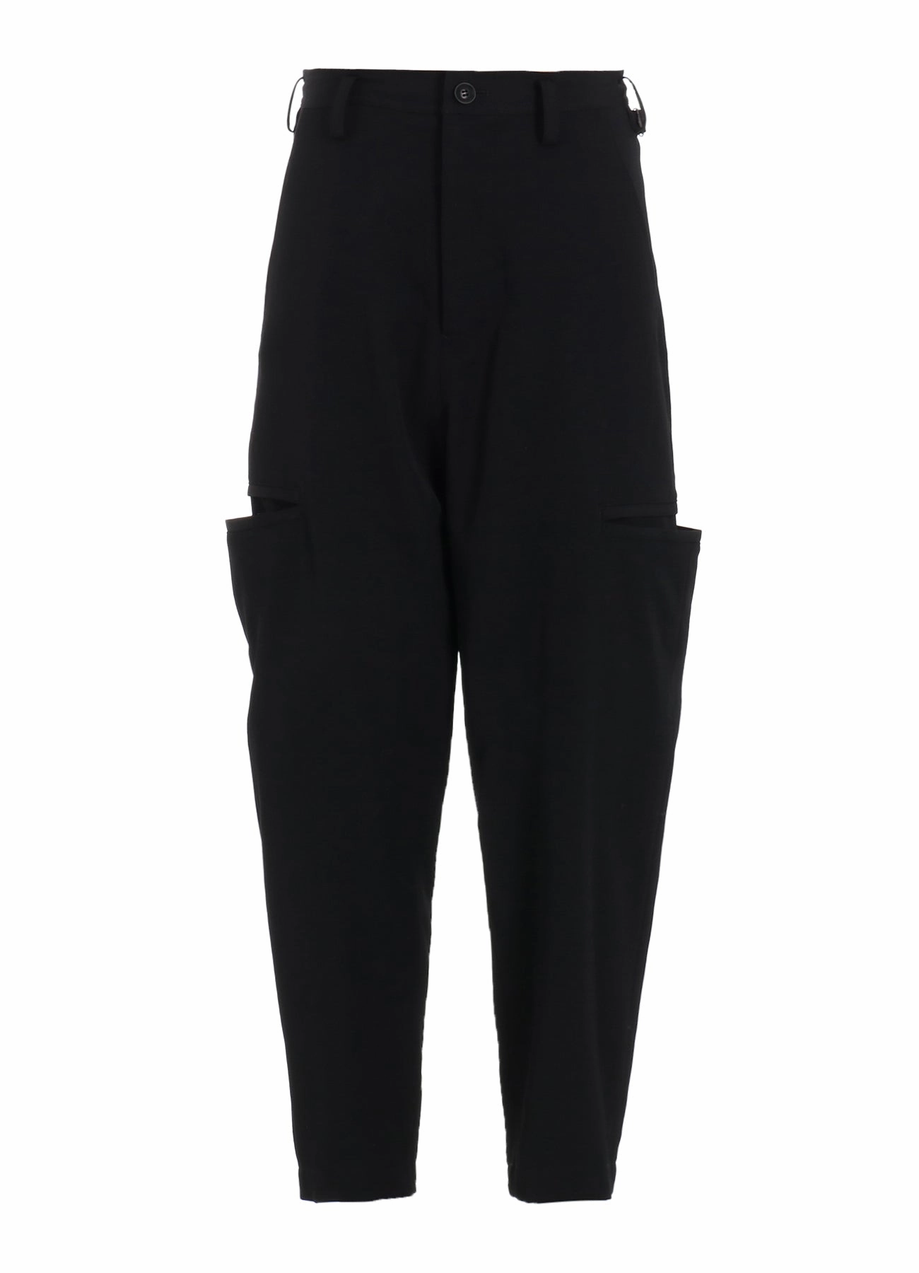 WOOL GABARDINE TAPERED PANTS Casual Stretch Wear