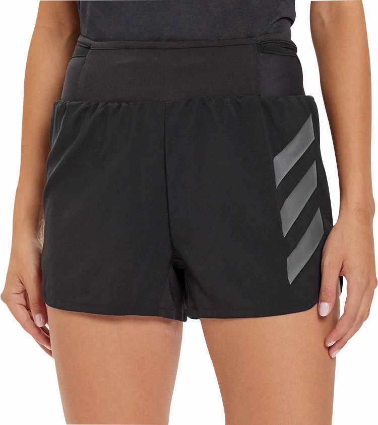 cheering section summer shorts adidas Terrex Agravic 3 Inch Womens Running Shorts - Black