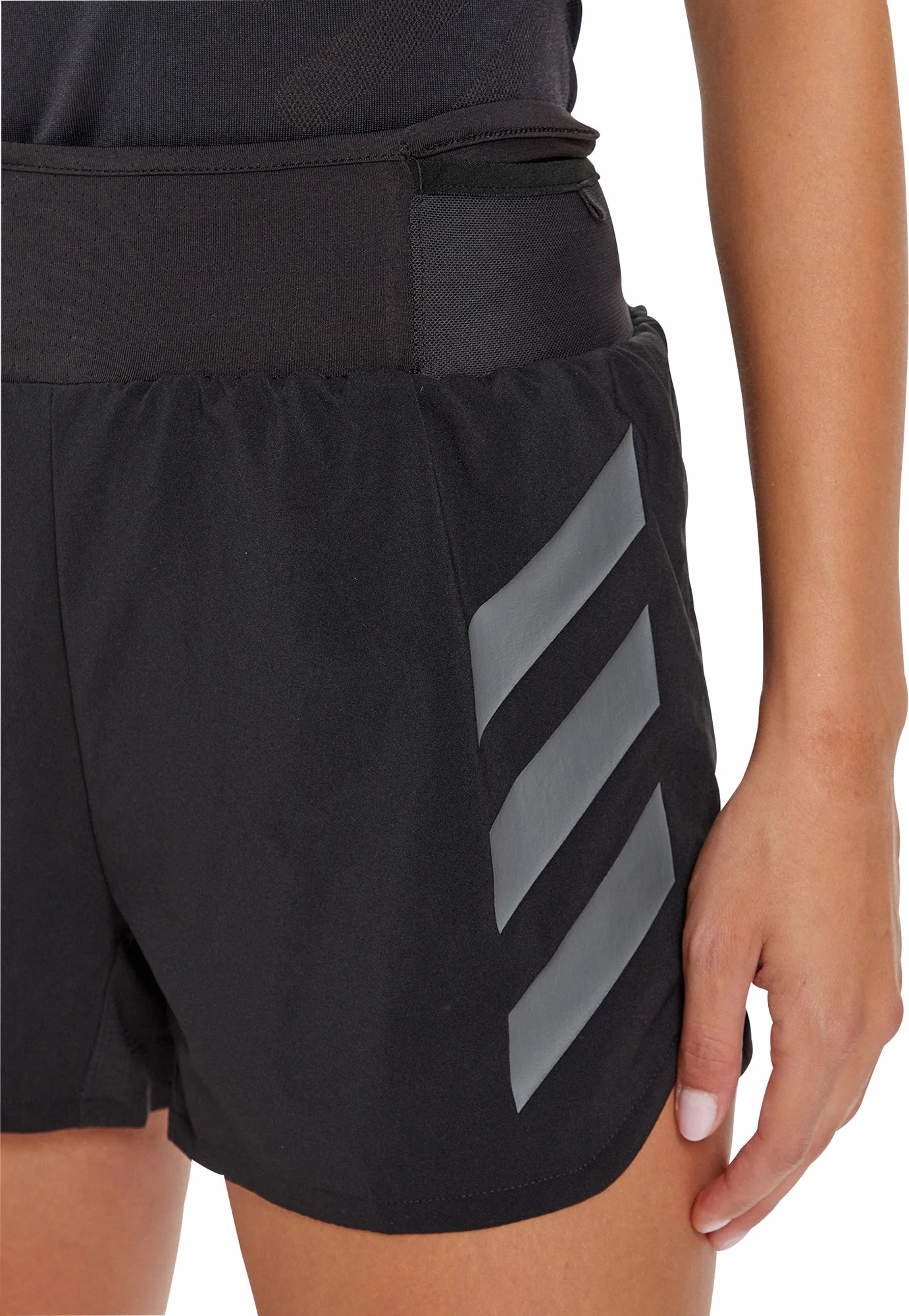 adidas Terrex Agravic 3 Inch Womens Running Shorts - Black Fashion Forward Rough texture