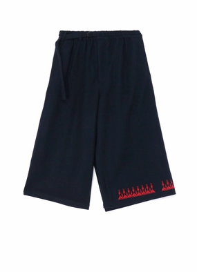 Slim Fit Wear DoubleLayeredFabric COMPRESSED JERSEY ETHNIC EMBROIDERED WRAP PANTS