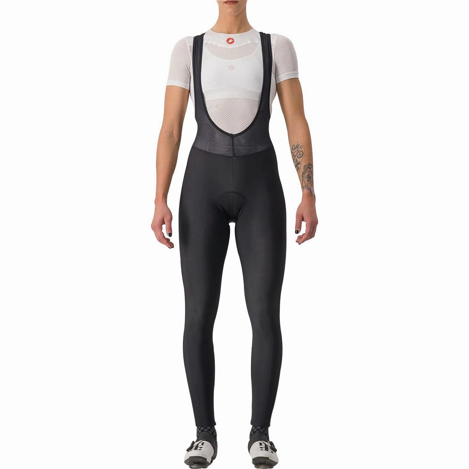 Castelli Entrata Womens Cycling Bib Tights - Black Secure fit Cushion and Grip