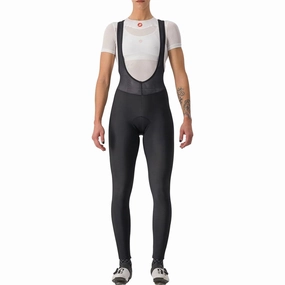Castelli Entrata Womens Cycling Bib Tights - Black Secure fit Cushion and Grip