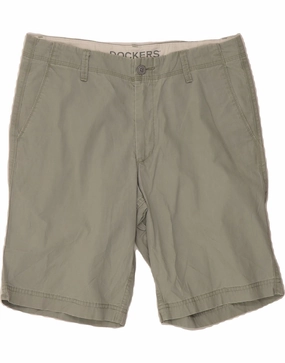 Durable Weave Fabric DOCKERS Mens Chino Shorts W34 Large Green Cotton