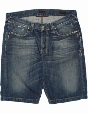 Non Restrictive Movement SEAL KAY Mens Regular Denim Shorts W36 Large Blue Cotton
