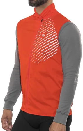 Compressport Hurricane V2 Mens Running Gilet - Red Layer Look Laser Cut Perforations