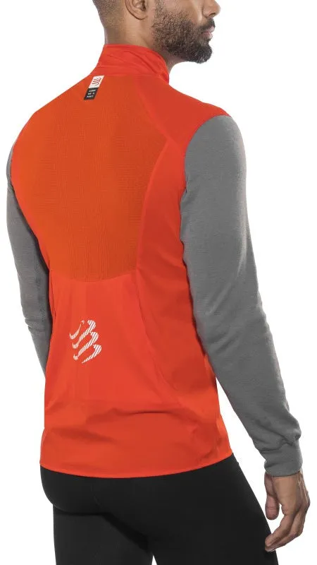 Snow Day Compressport Hurricane V2 Mens Running Gilet - Red